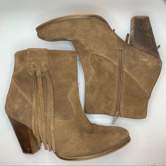 Anthropologie Howsty Marci Fringe Ankle Boot - Picture 3 of 6